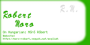 robert moro business card