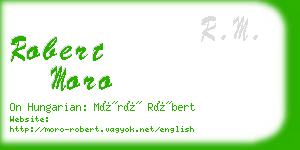 robert moro business card